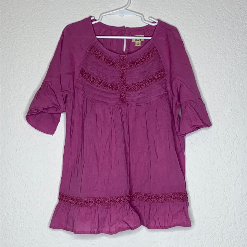 Lightweight Boho fluttersleeve top